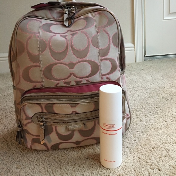 Coach back with signature fabric cleaner