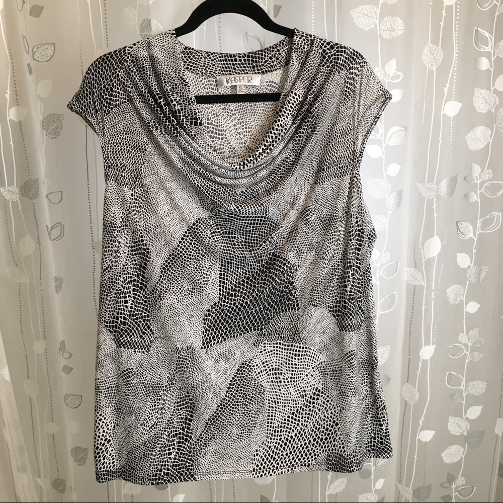 Kasper Cap Sleeve Career Blouse - XL