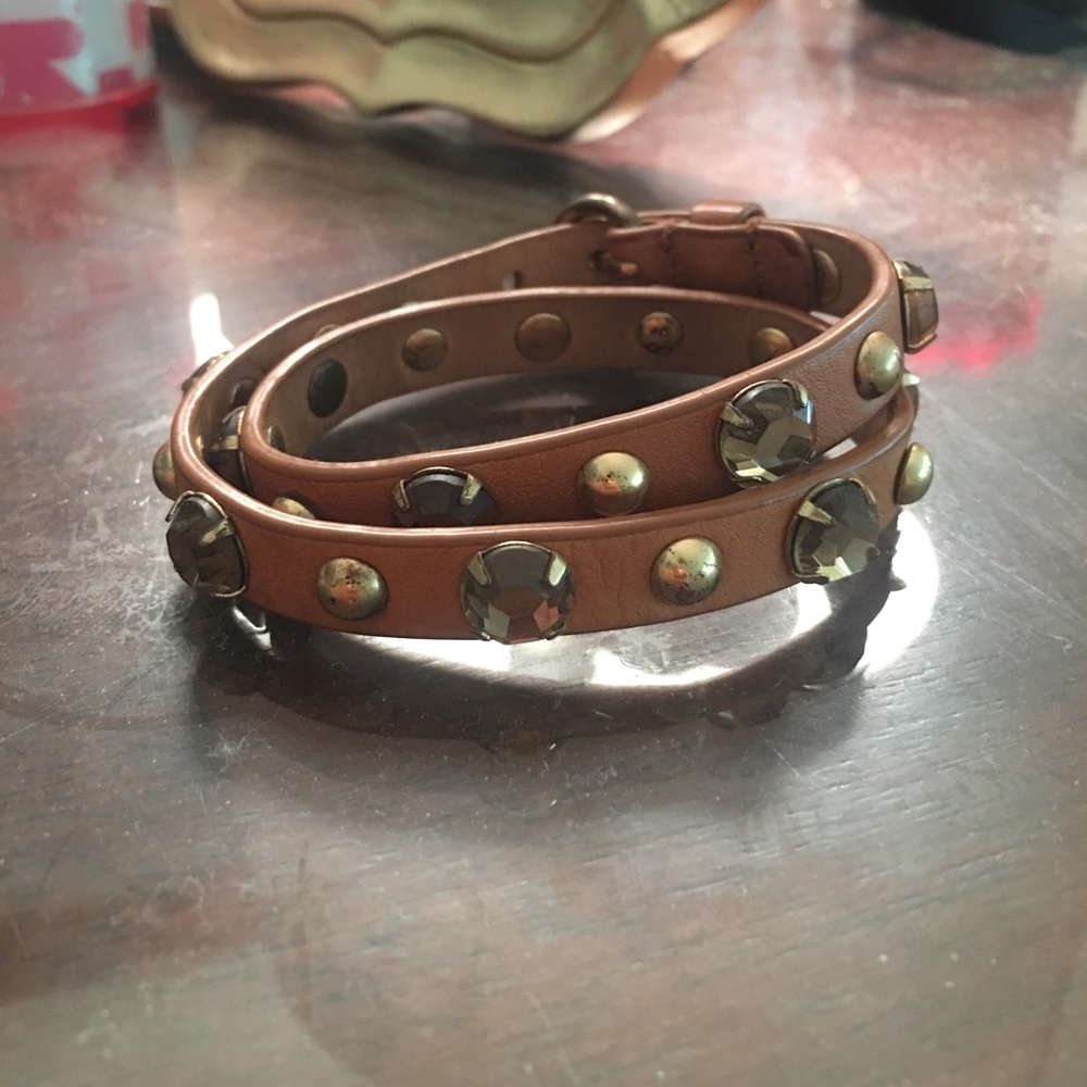 Leather Wrap Bracelet with Studs