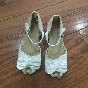 Girls wedge white sandal  NWOT