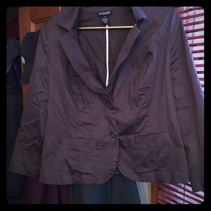 Brown cotton blazer lane Bryant size 18