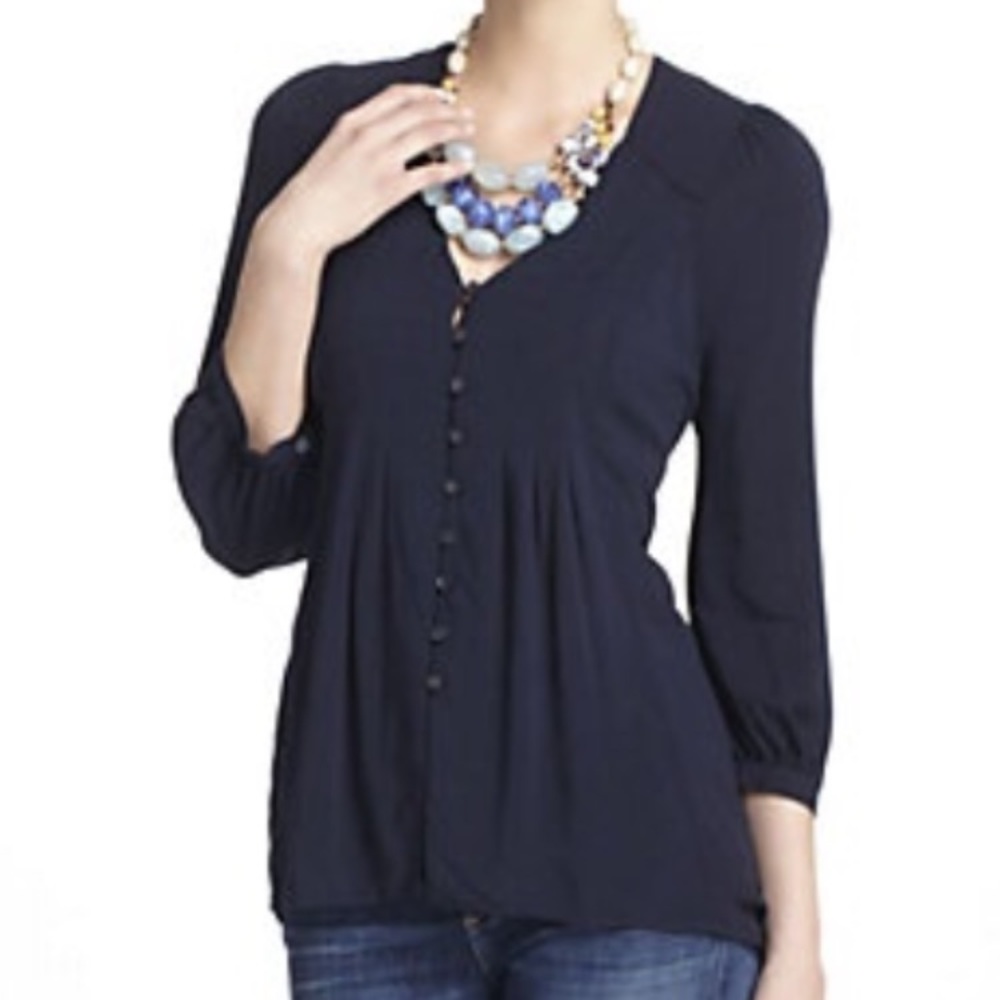 Anthropologie Pintuck Blouse