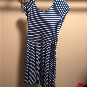 Blue striped dress