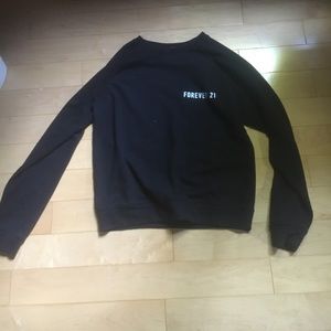 Black "FOREVER 21" jersey-like sweater