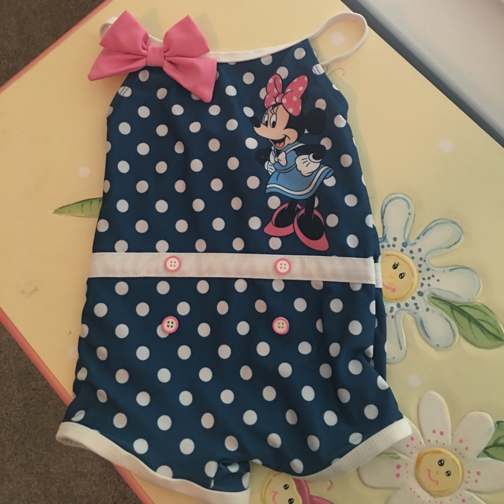 Cute Minnie Mouse Toddler Girls Swimsuit