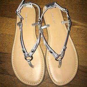 Nine West silver sandal
