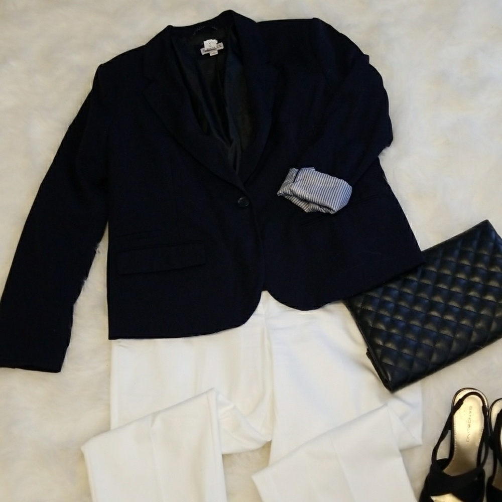 Lined Navy Blue Blazer