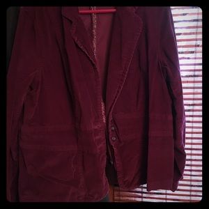 Maroon corduroy blazer size 1x