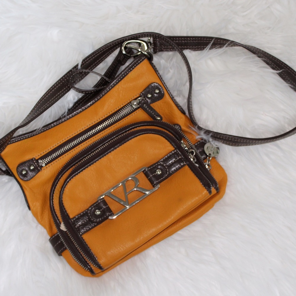 victoria roberts yellow cross body bag