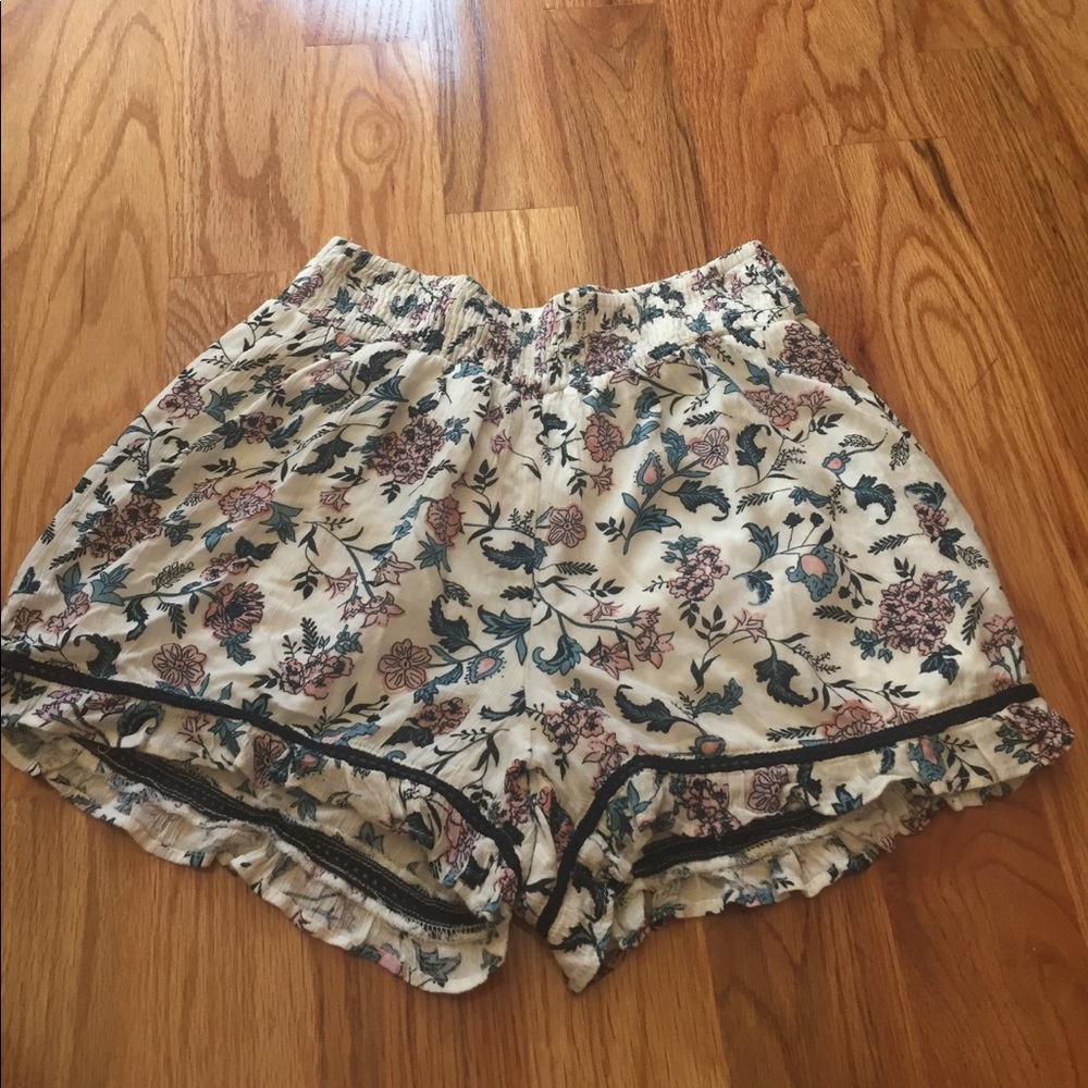 Printed High Waisted Bubble Shorts