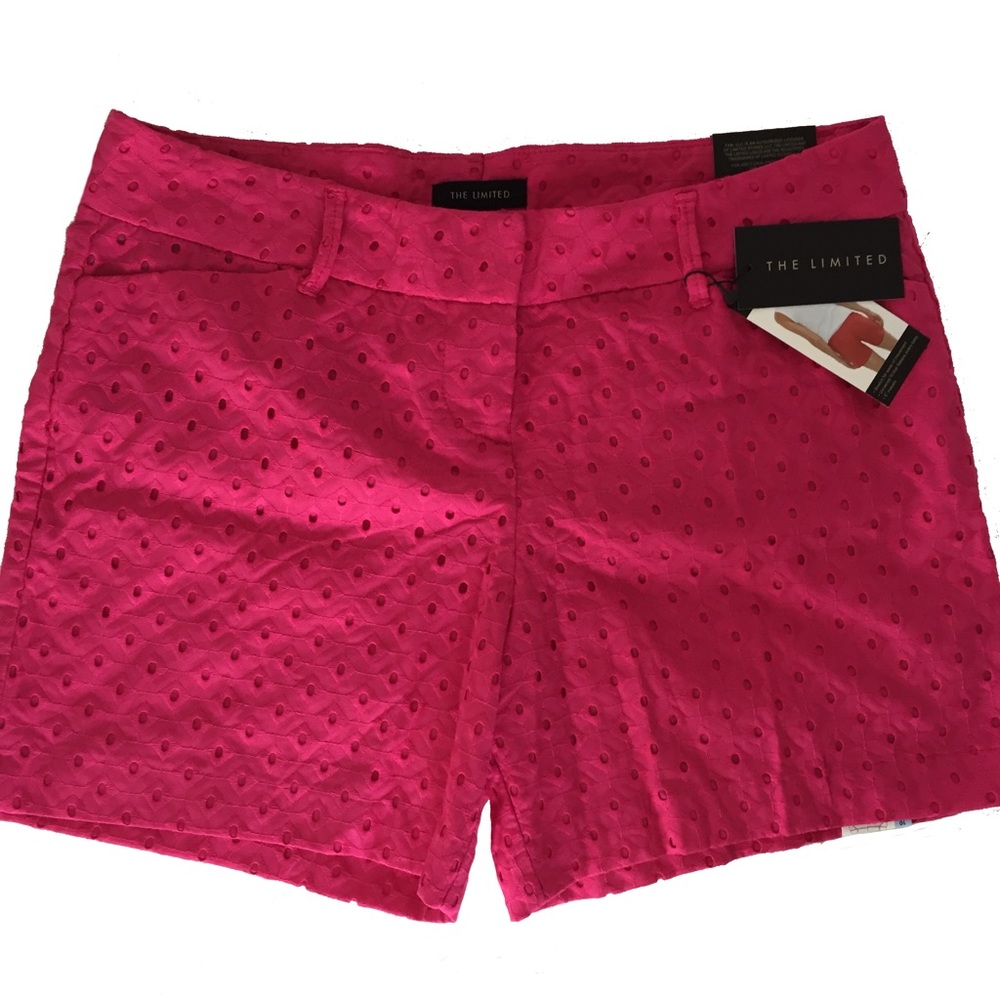 The Limited Pink Eyelet Shorts
