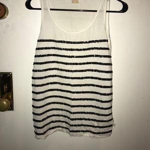 Striped Sequin Tank Top