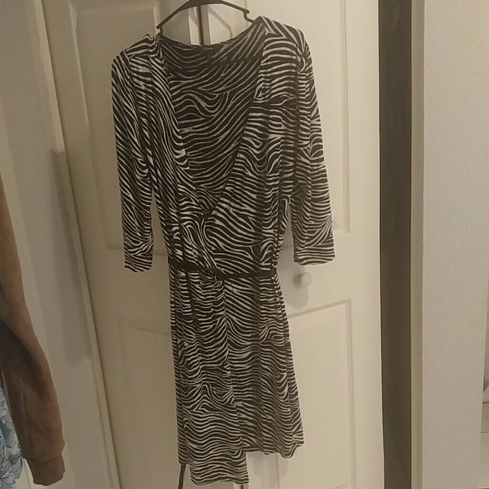 Zebra wrap dress