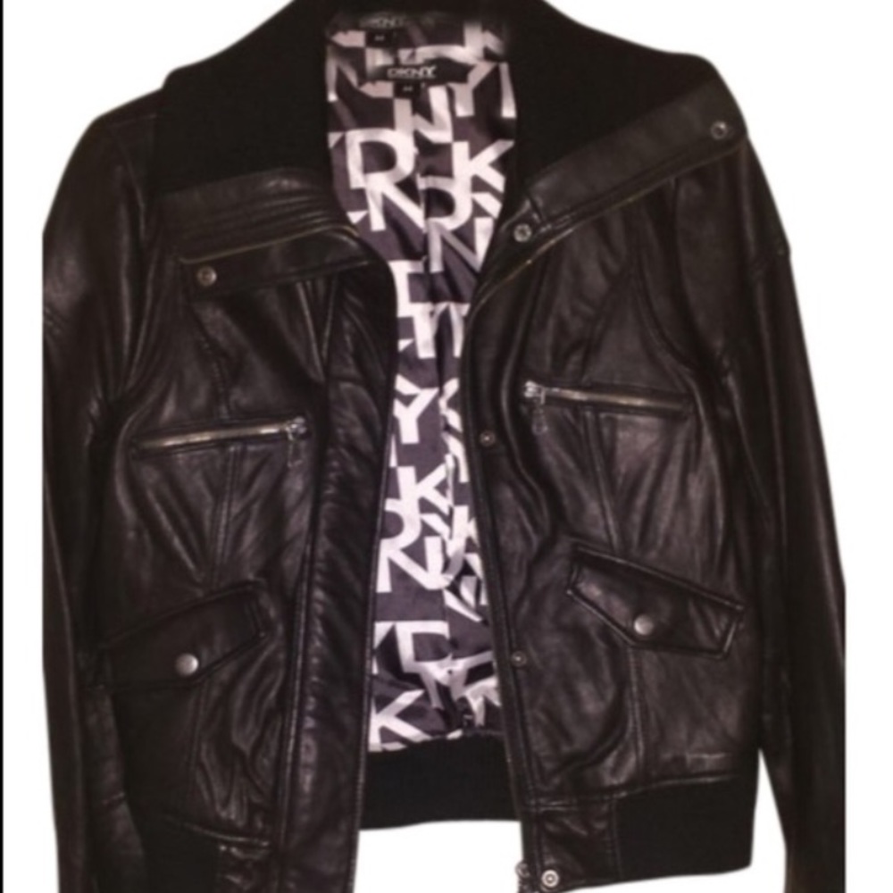 Custom Listing for Lynn-DKNY black leather jacket