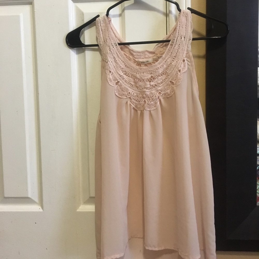 Light Pink Crochet Tank