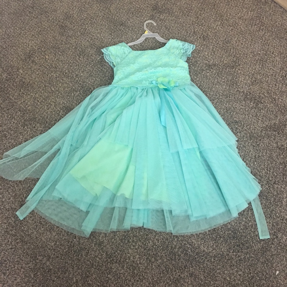 Blue/Green Lace Dress