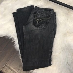Black Robin's Jeans