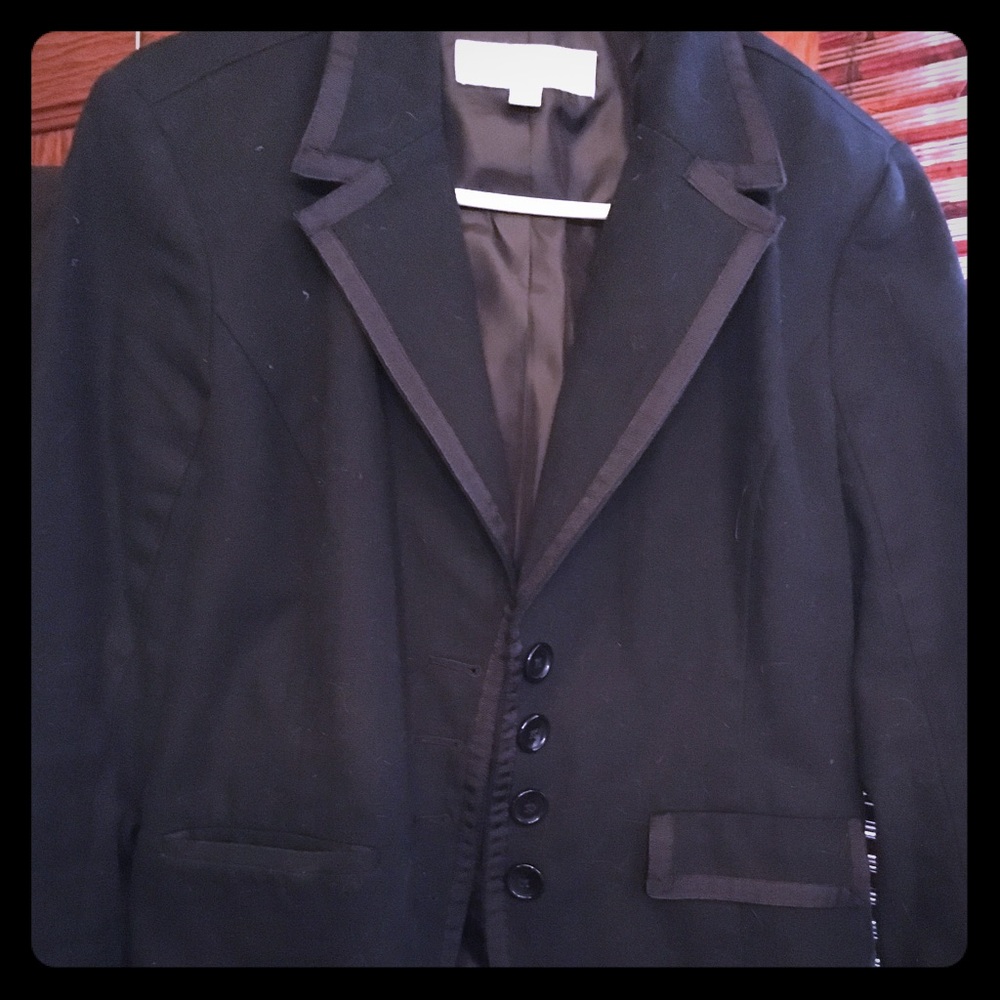 Merona black cotton blazer size L