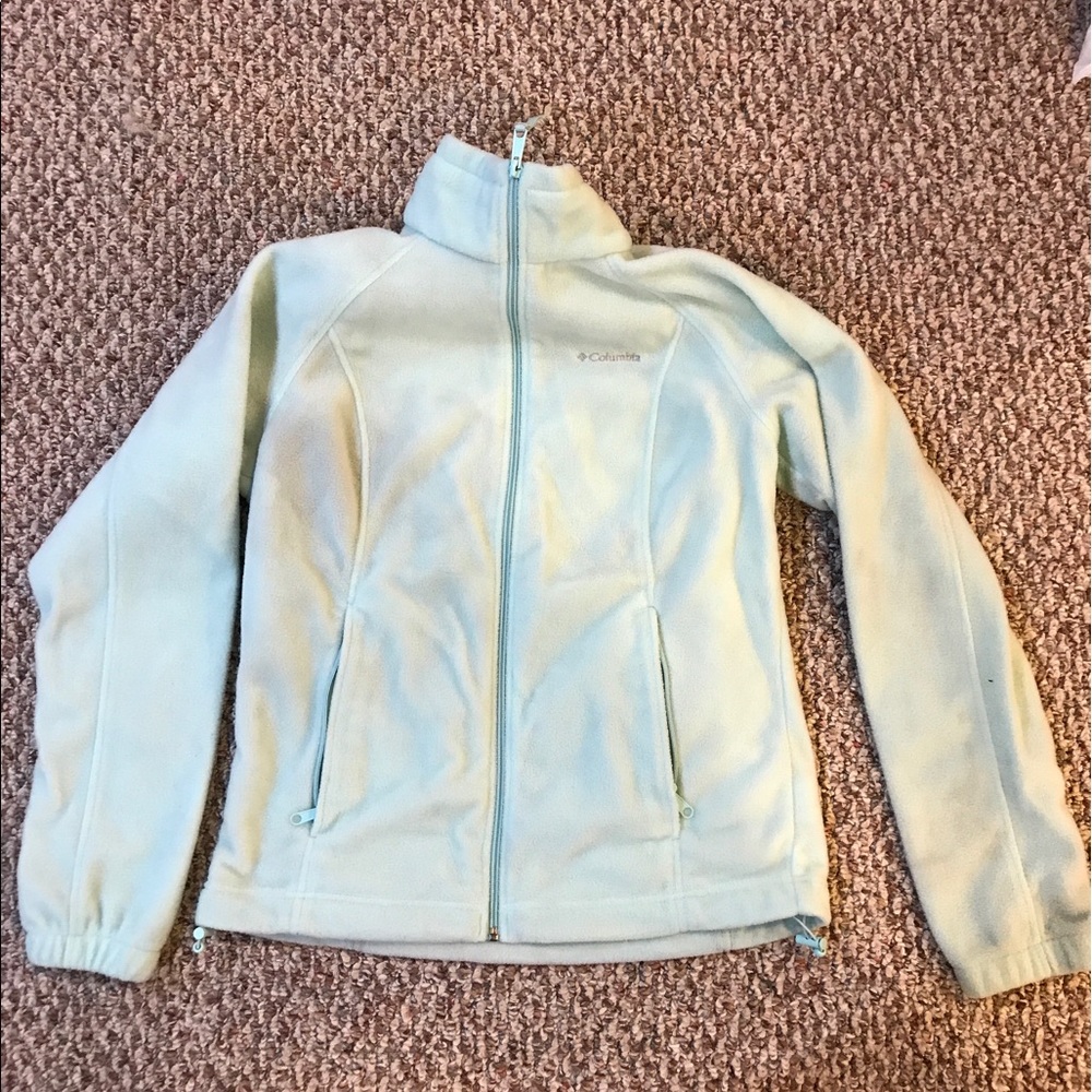 Mint green Columbia fleece jacket
