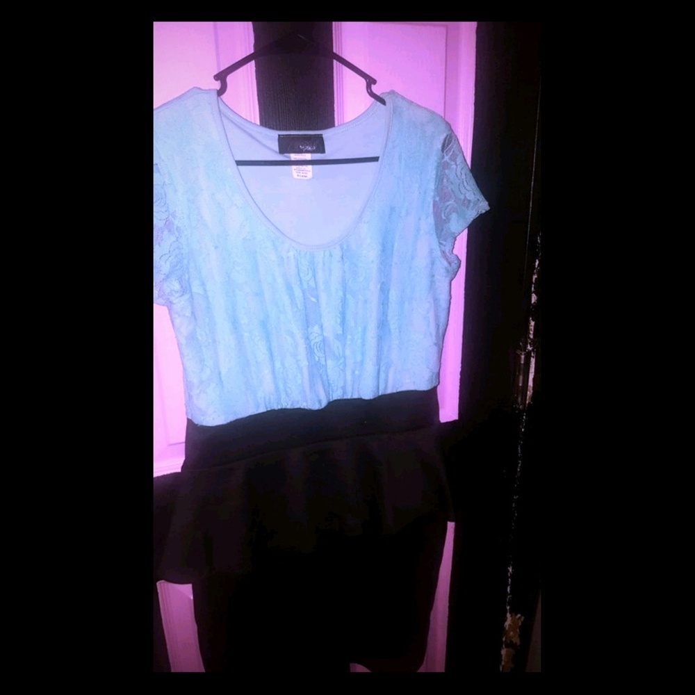 Light blue Peplum dress