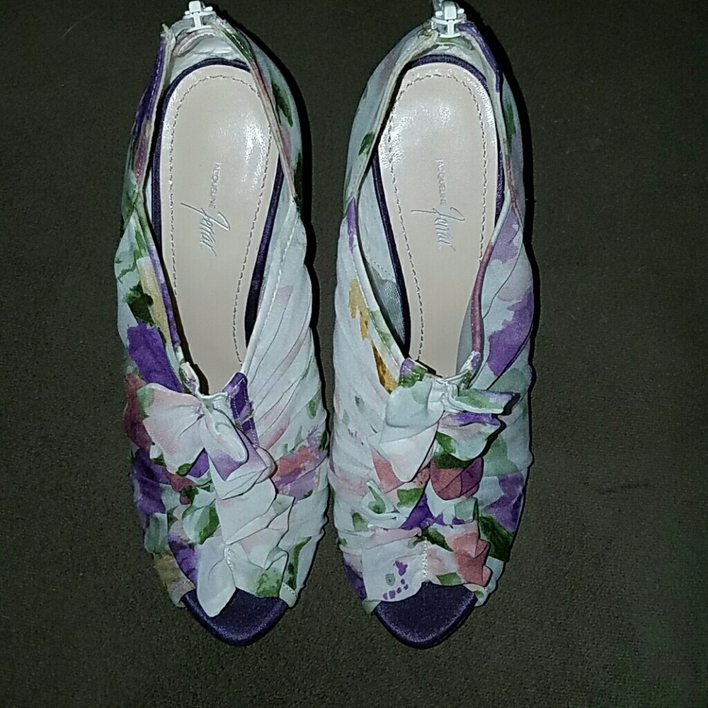 Floral purple heels