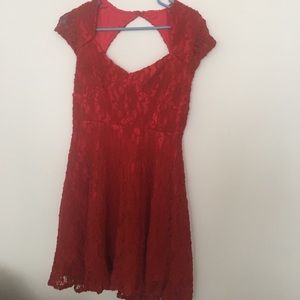 Vintage Red Lace Dress Vintage Red Lace Dress