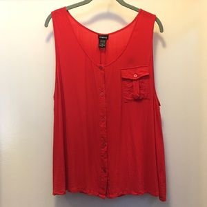 3xl torrid peach colored button up tank!
