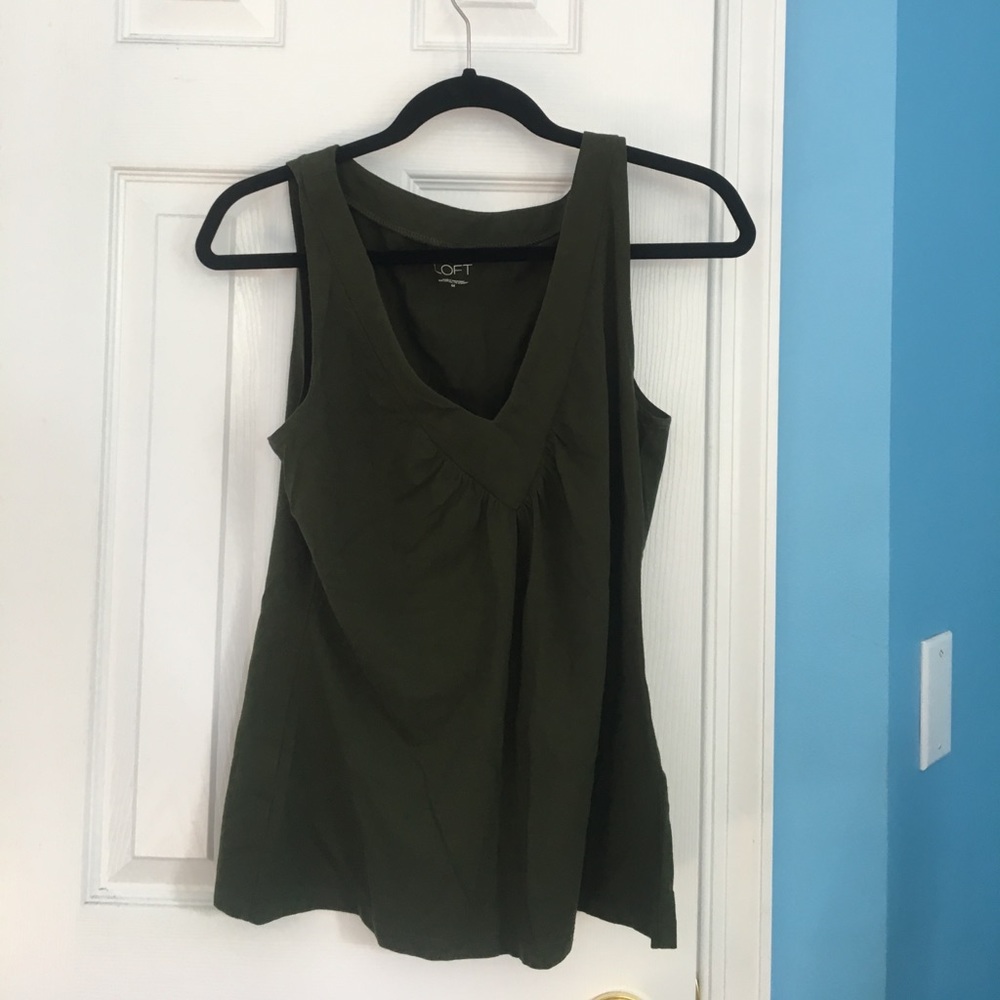 Olive green tank top