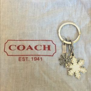 COACH snowflake keytain