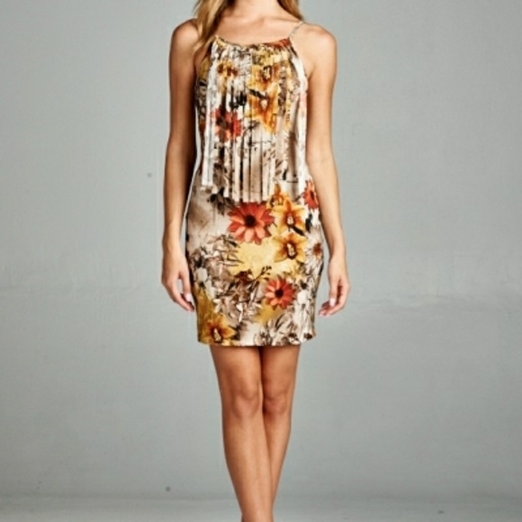 Floral Print Fringe Dress - Picture 2 of 7