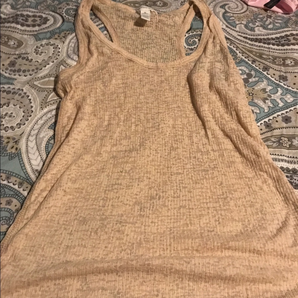 1 -Beige layering sheer tank