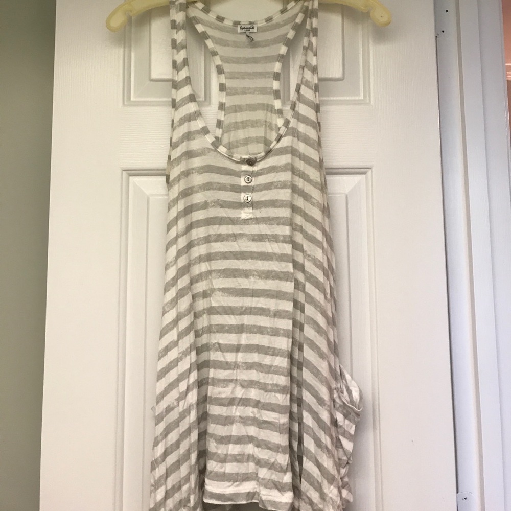 splendid striped racerback tunic