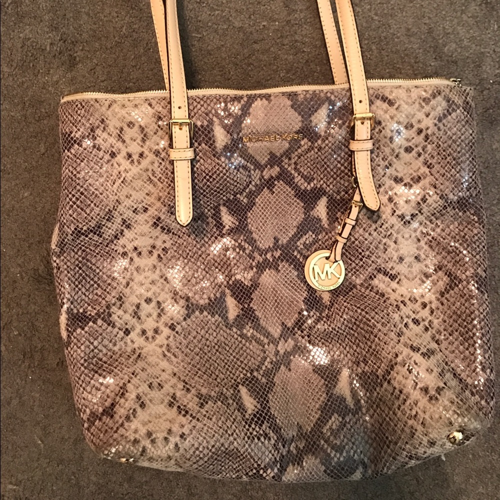 Michael Kors Jet Set Python Tote