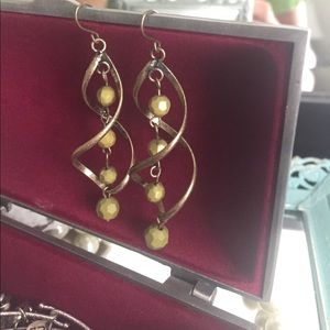 Olive green earrings