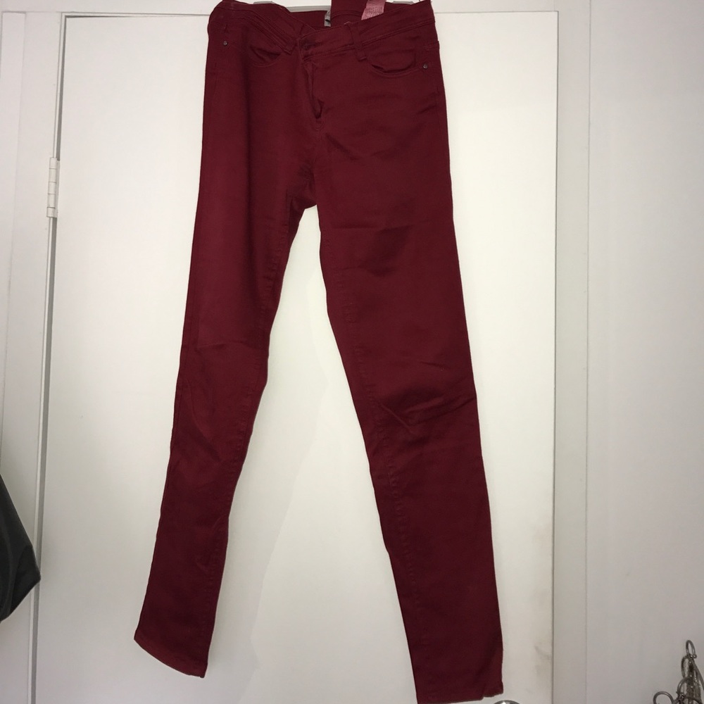 Deep Red Skinny Jeans