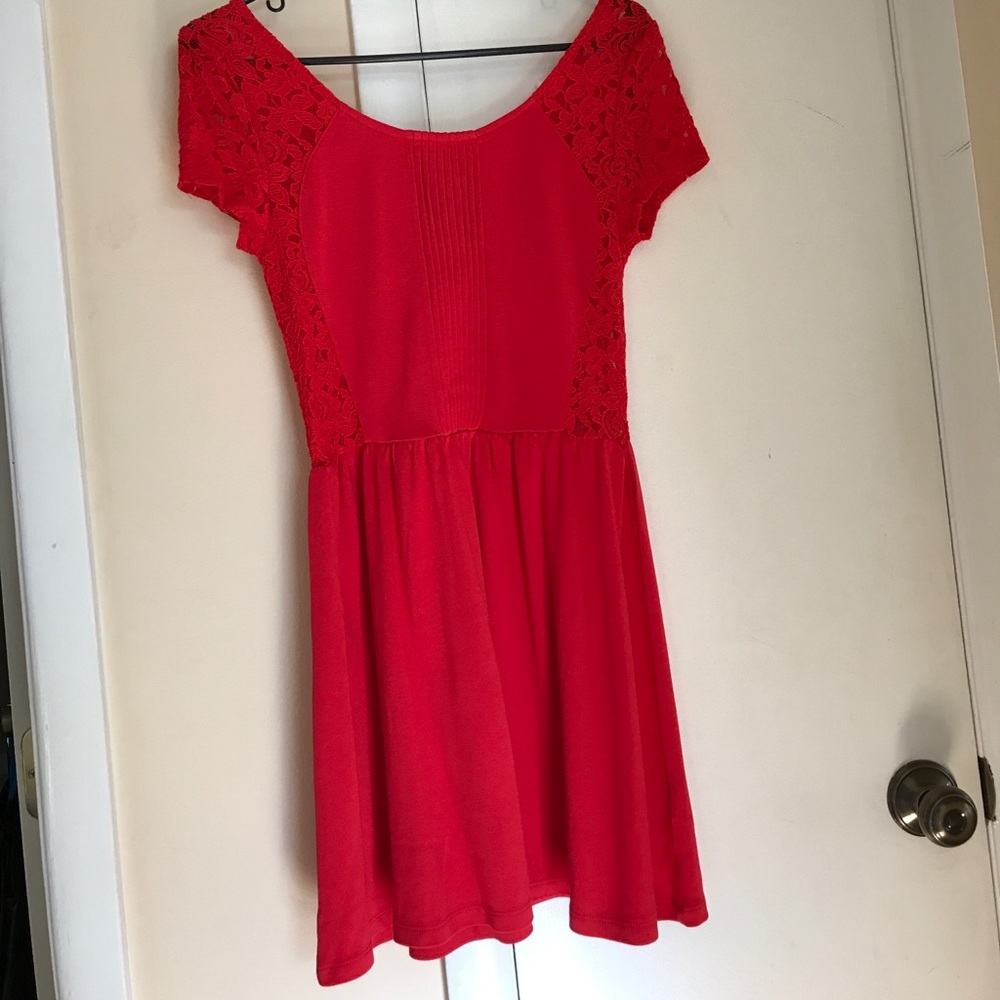 Cap Sleeve Dress with Lace back