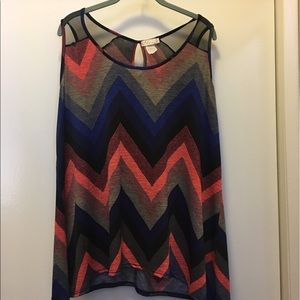 1xl chevron print tank top!
