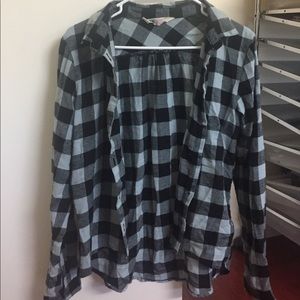 Baby Blue Checker Print Flannel