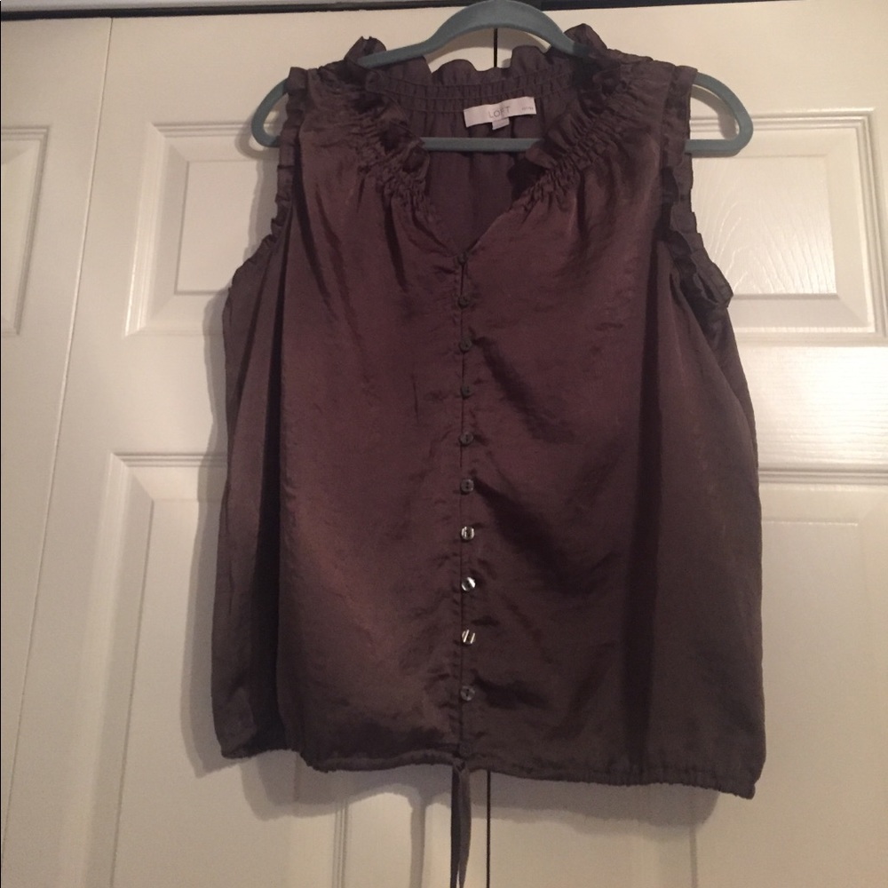 Ann Taylor LOFT brown tank