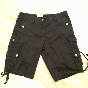 Black cargo shorts from the Loft