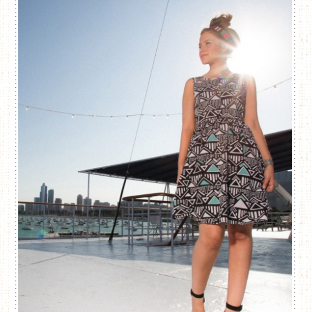 Mata Traders Electric Love Dress - Black and White