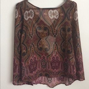 New without Tags Paisley Sheer Blouse