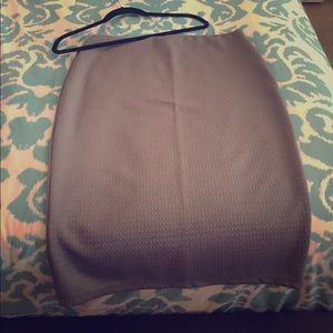 Gray Pencil Skirt