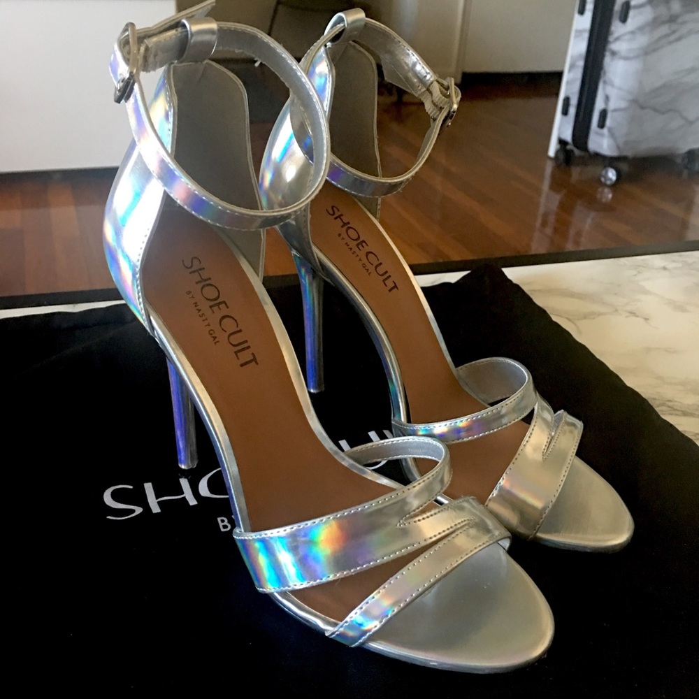 Nasty Gal Shoe Cult Holographic Heels