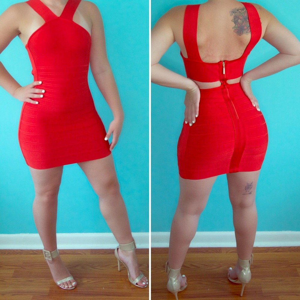 MARCIANO: Hot Tamale Bandage Dress 🌶