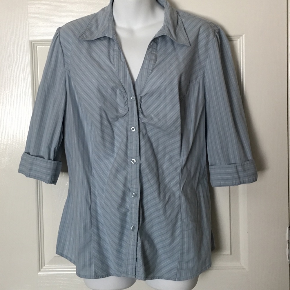 Baby blue pinstripe shirt