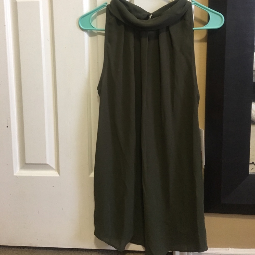 High Neck Sleeveless Blouse