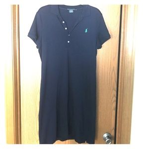 Ralph Lauren Sport Navy cotton polo dress - Large