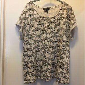 2xl forever 21 cheetah print tee!