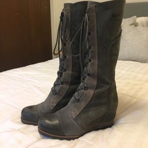 SOREL Cate the Great Wedge in Charcoal, Size 10